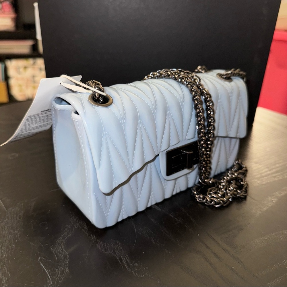 Baby blue mini bag
